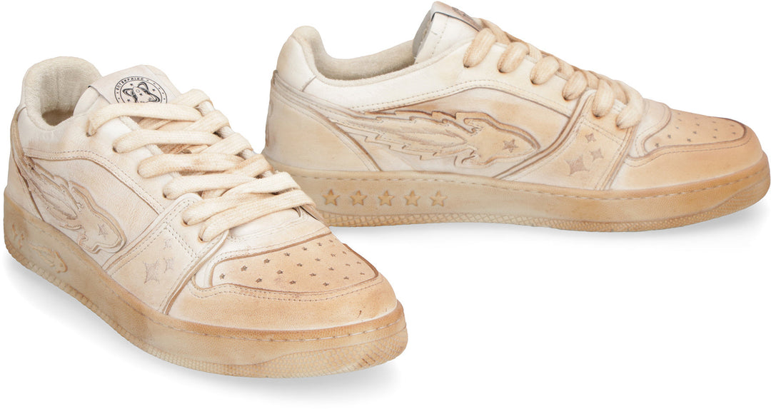 EJ ROCKET LEATHER LOW-TOP SNEAKERS