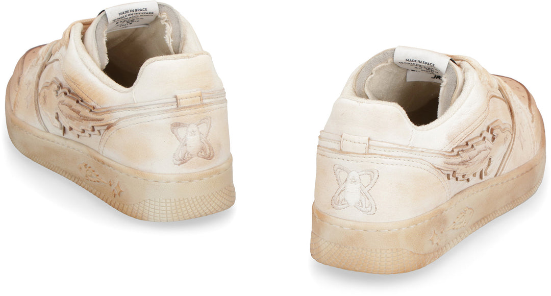 EJ ROCKET LEATHER LOW-TOP SNEAKERS