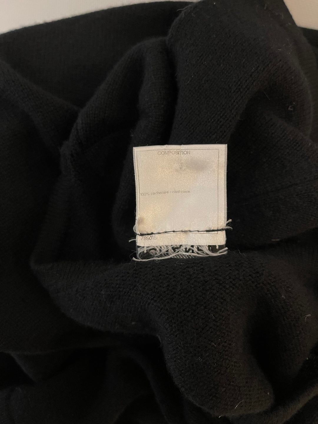 Top Quality Chanel Black Dress with Gold Logo Patch Detail Size FR 42 (UK 14)