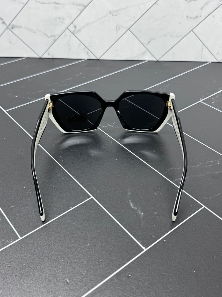 BRAND NEW Prada White & Black Sunglasses