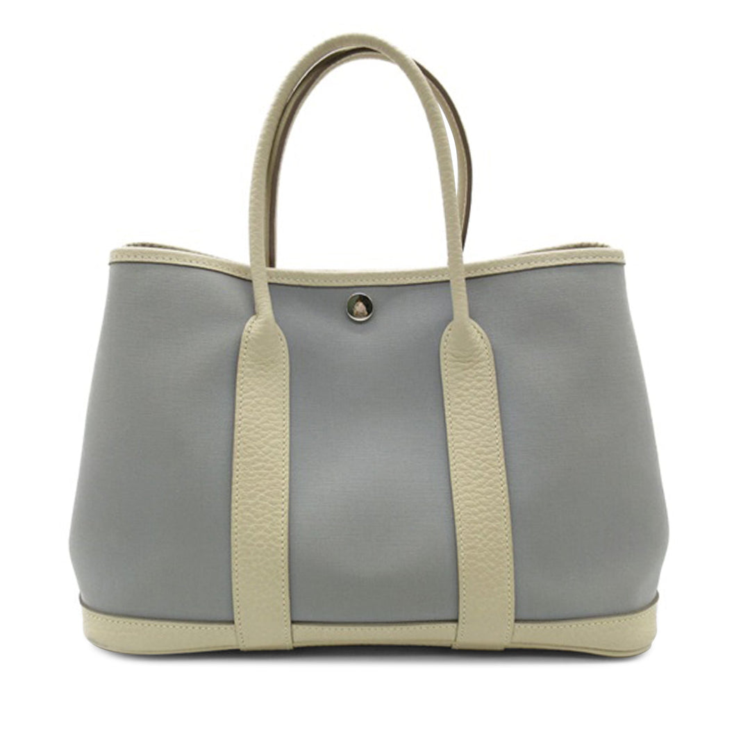 Hermes Toile Officier Negonda Garden Party 30 Tote Bag