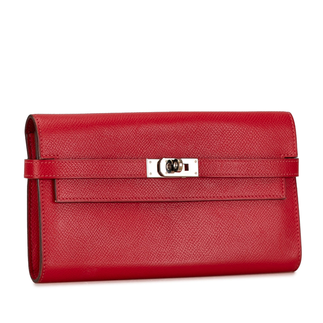 Top quality Hermes Epsom Classic Kelly Wallet Long Wallets