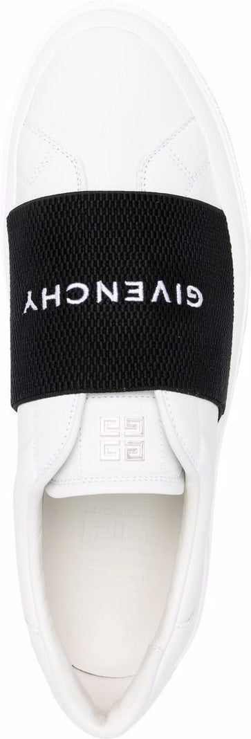 WHITE SNEAKERS WITH LOGO BAND