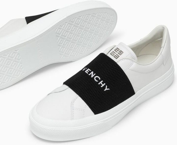 WHITE SNEAKERS WITH LOGO BAND
