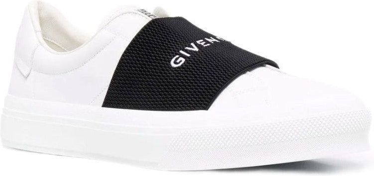 WHITE SNEAKERS WITH LOGO BAND