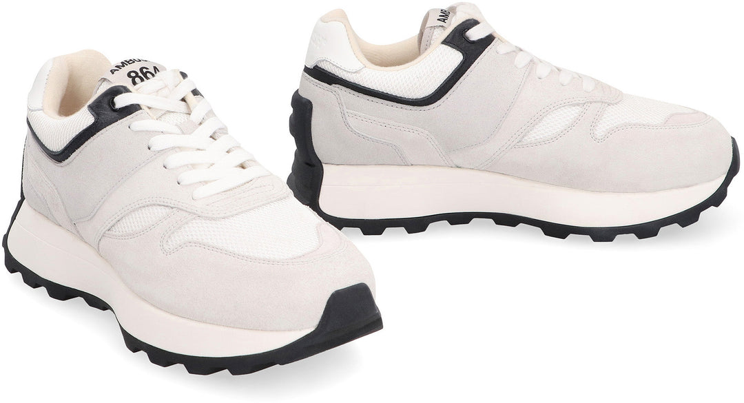 SUEDE AND NYLON SNEAKERS