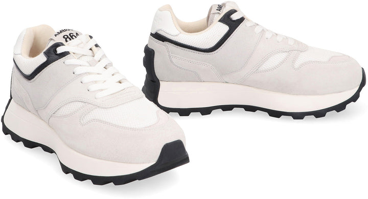 SUEDE AND NYLON SNEAKERS