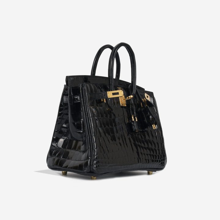 Birkin 25 - Noir Shiny Croc