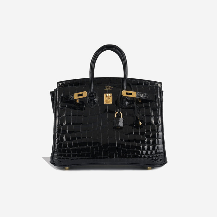Birkin 25 - Noir Shiny Croc
