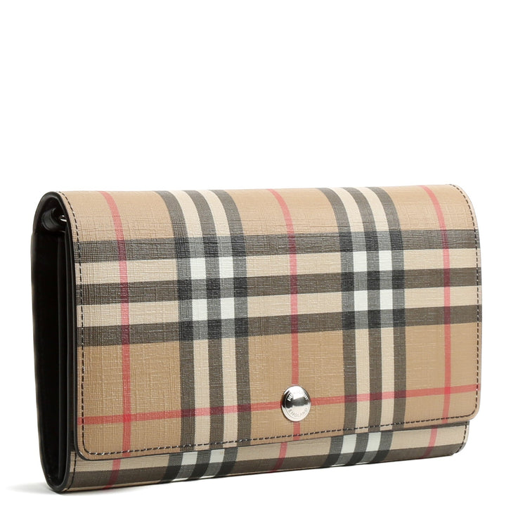 BURBERRY Vintage Check Hannah Wallet on Strap