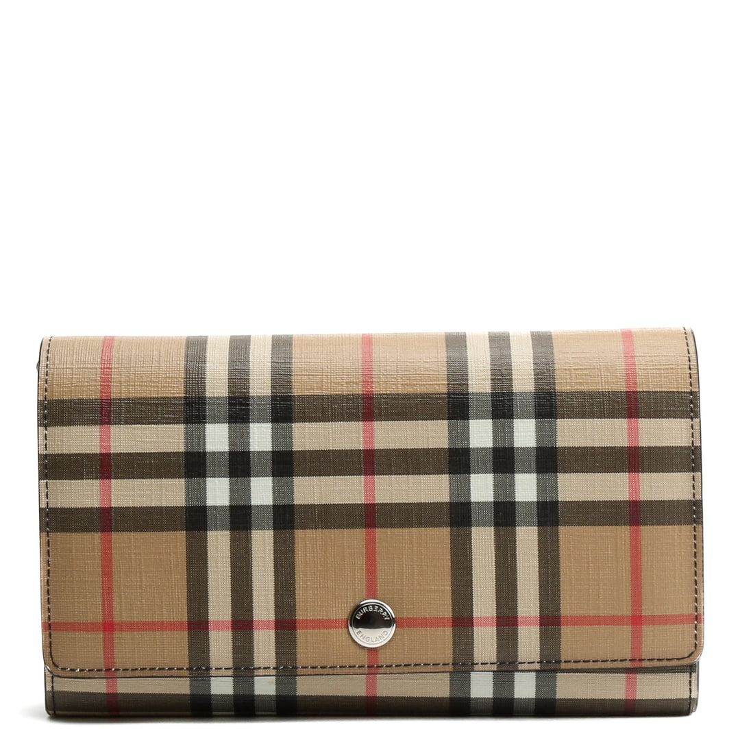 BURBERRY Vintage Check Hannah Wallet on Strap