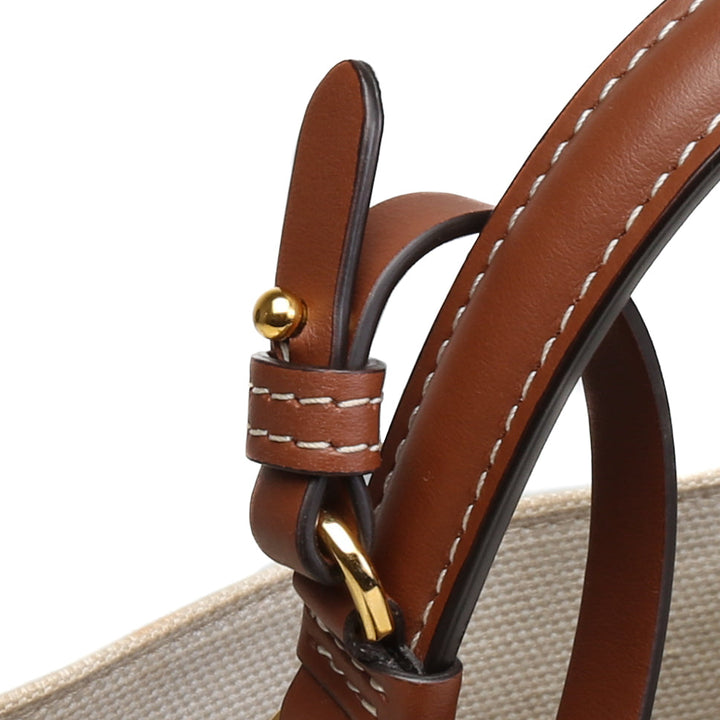 BURBERRY Canvas Logo Peggy Bucket Bag
