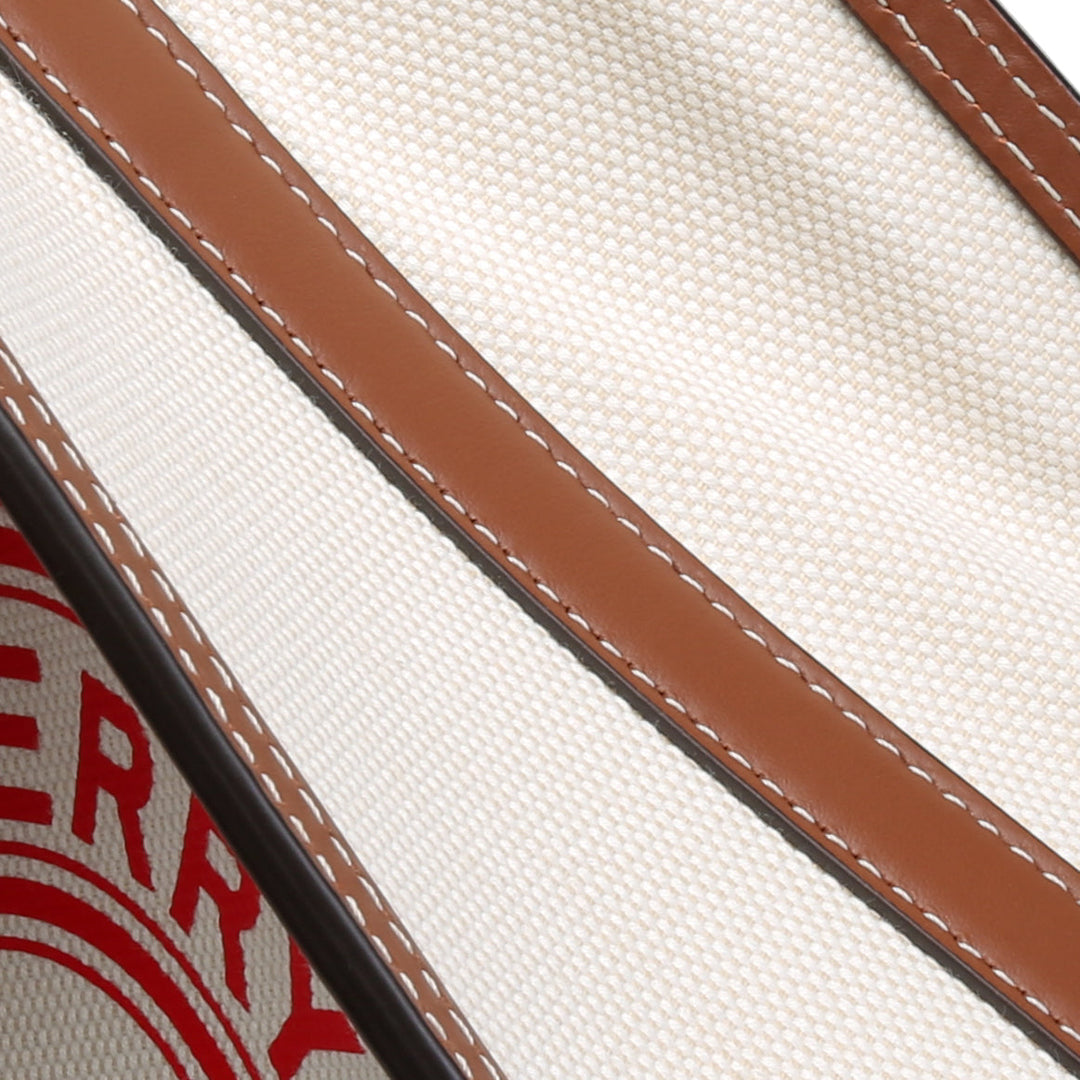 BURBERRY Canvas Logo Peggy Bucket Bag