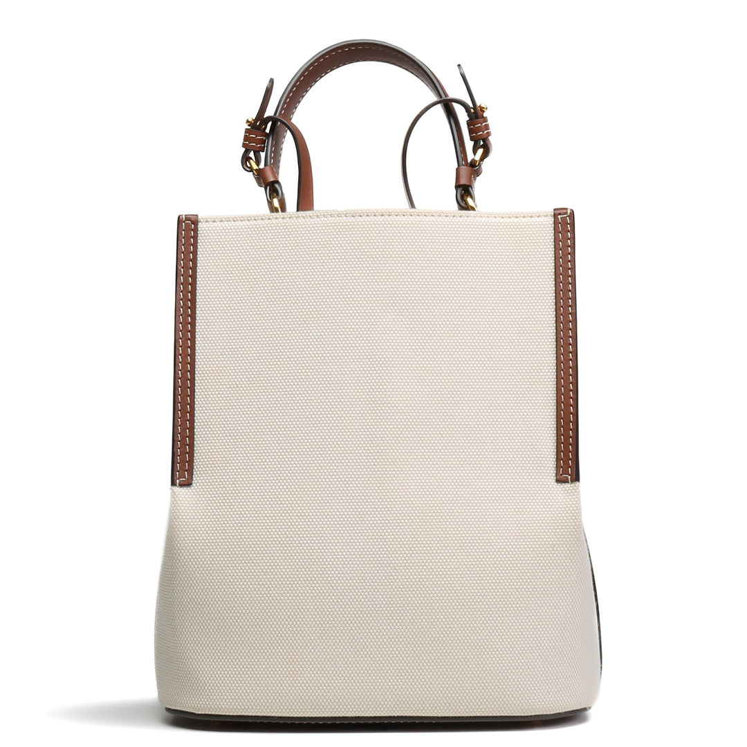 BURBERRY Canvas Logo Peggy Bucket Bag