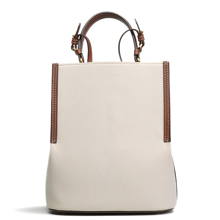 BURBERRY Canvas Logo Peggy Bucket Bag