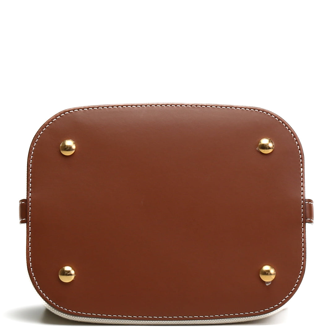 BURBERRY Canvas Logo Peggy Bucket Bag
