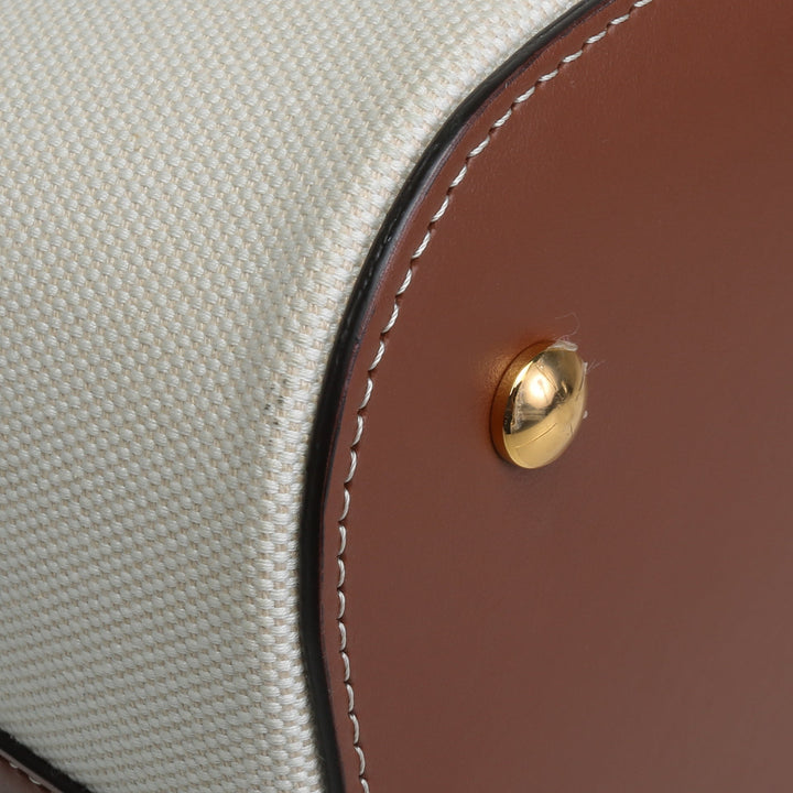 BURBERRY Canvas Logo Peggy Bucket Bag