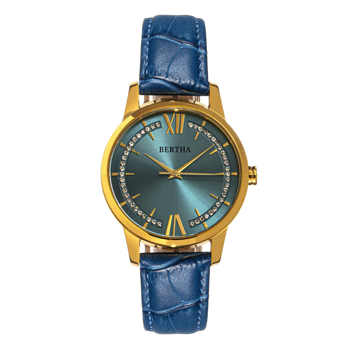 Bertha Prudence Leather-Band Watch