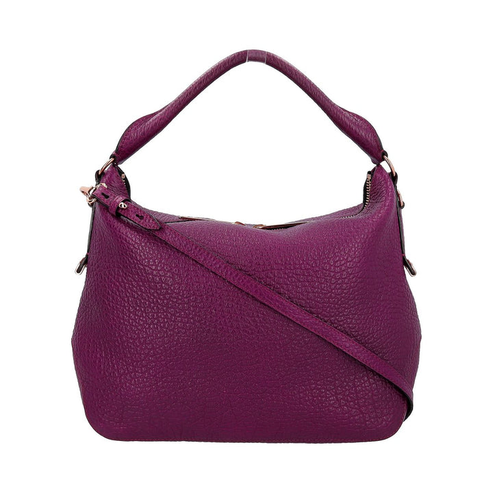 Burberry Grained Leather Ledbury Shoulder Bag Purple