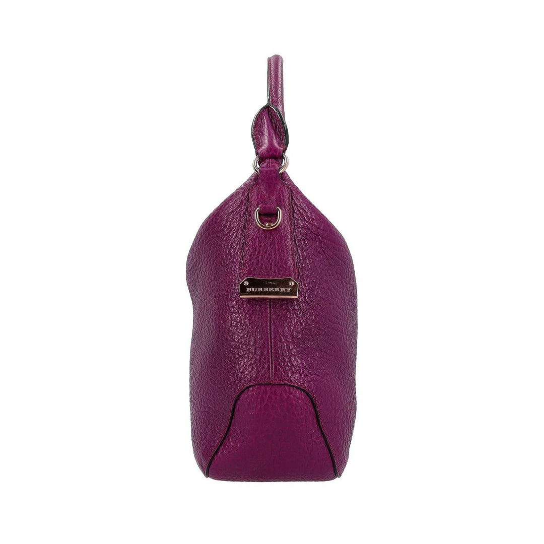 Burberry Grained Leather Ledbury Shoulder Bag Purple