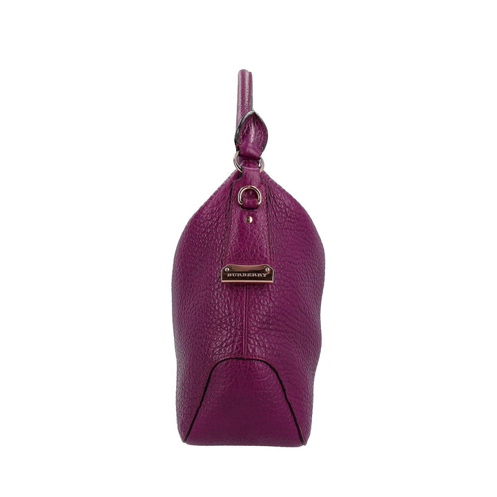 Burberry Grained Leather Ledbury Shoulder Bag Purple