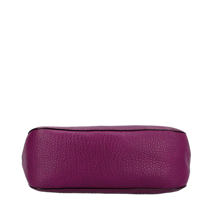 Burberry Grained Leather Ledbury Shoulder Bag Purple
