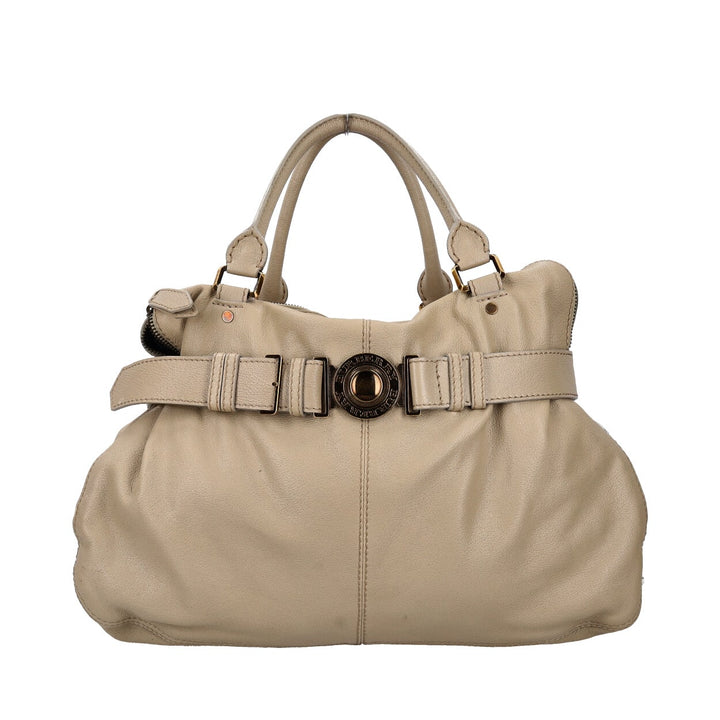 Burberry Leather Belted Tote Stone