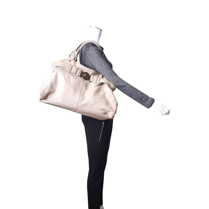Burberry Leather Belted Tote Stone