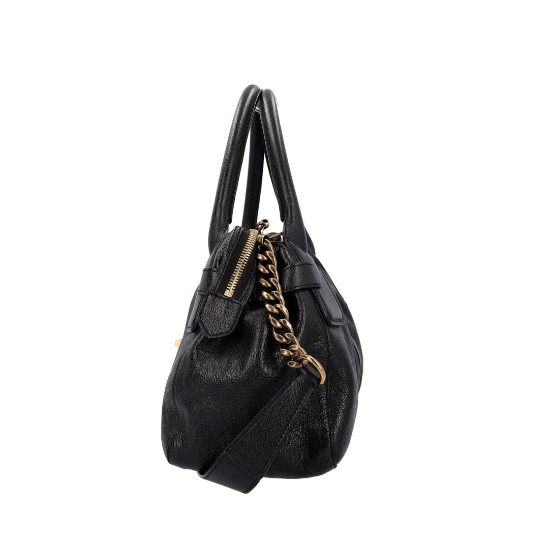 Top Quality Burberry Leather Turn Lock East West Tote Black
