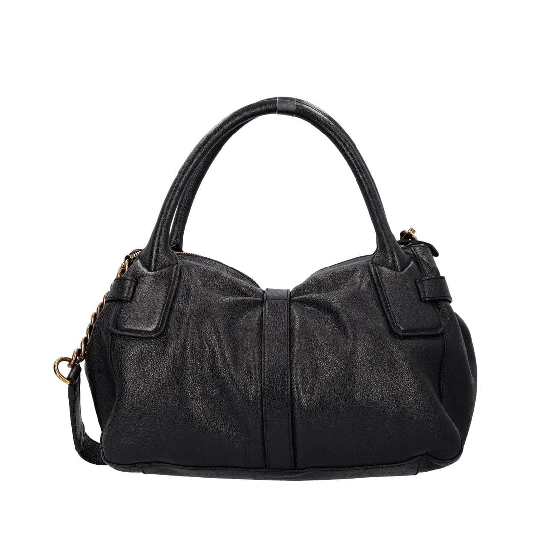Top Quality Burberry Leather Turn Lock East West Tote Black