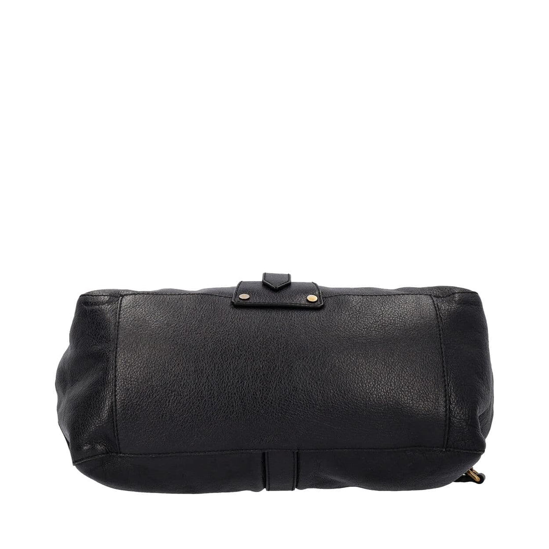 Top Quality Burberry Leather Turn Lock East West Tote Black