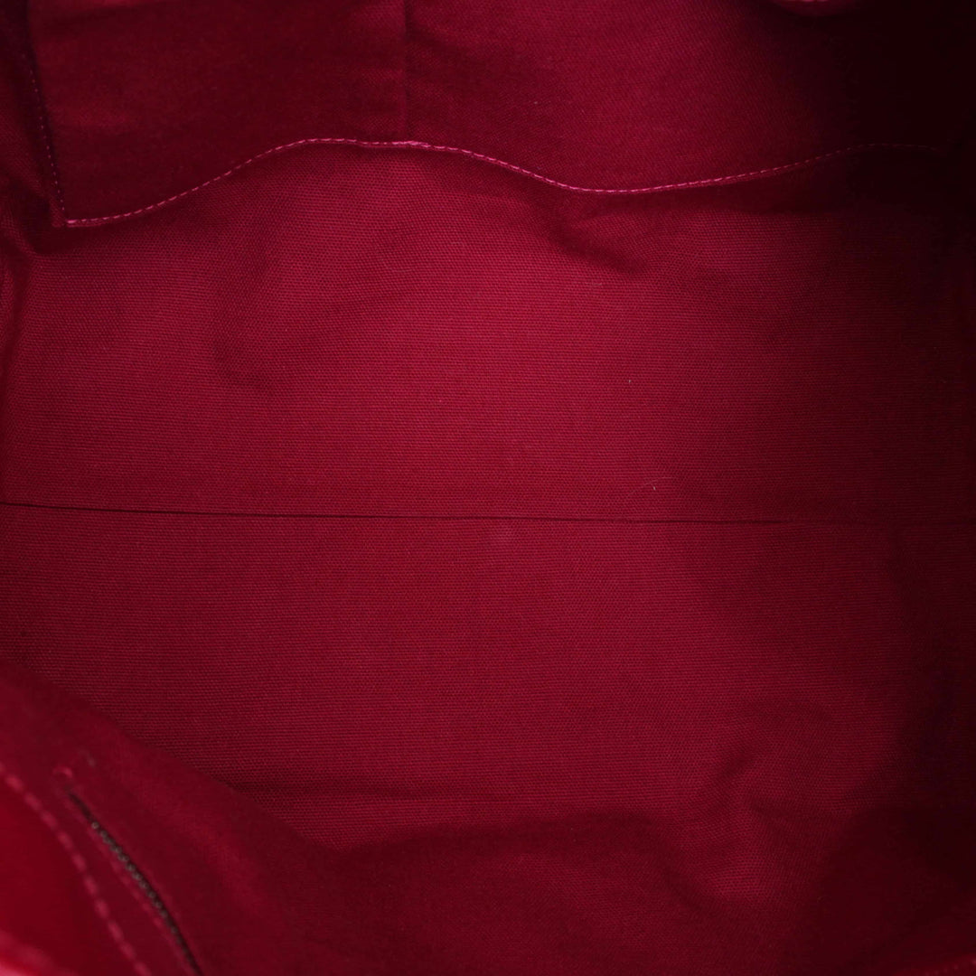 Burberry Patent/Canvas Nova Check Shoulder Bag Raspberry