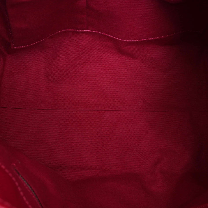 Burberry Patent/Canvas Nova Check Shoulder Bag Raspberry