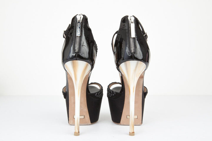 Baldan 37 Black Bubble Stud Platform Stiletto