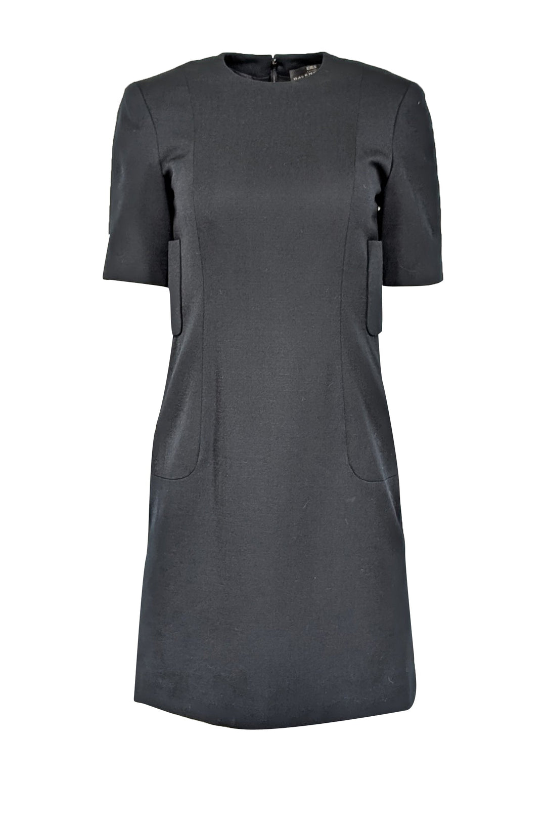 Top Quality Balenciaga - Black Short Sleeve Sheath Dress Sz 6