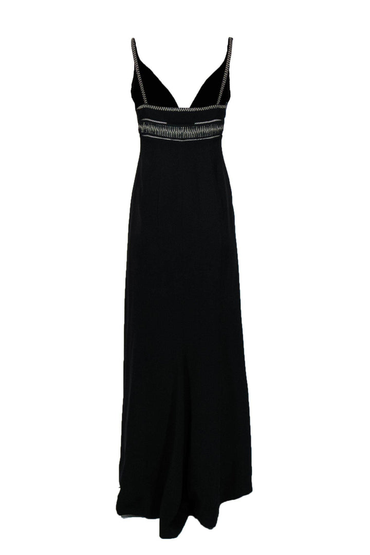 Top Quality Balenciaga - Black Sleeveless Gown w/ Silver Embroidery Sz M