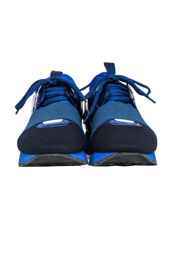 Top Quality Balenciaga - Blue Lace Up Sneakers Sz 8