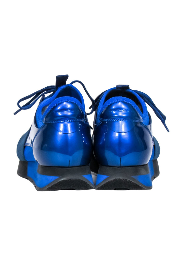 Top Quality Balenciaga - Blue Lace Up Sneakers Sz 8