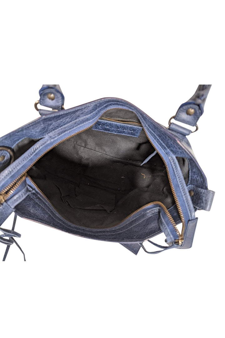 balenciaga - Navy Leather City Crossbody Bag