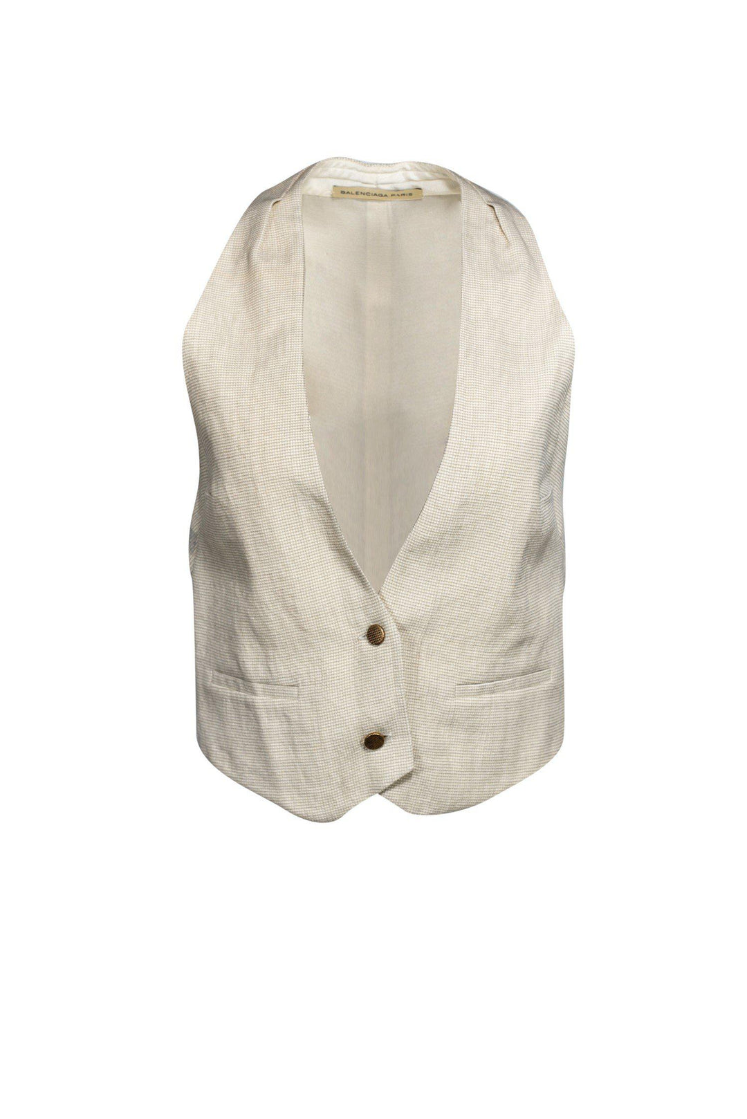Top Quality Balenciaga Paris - Beige Textured Vest Sz 8