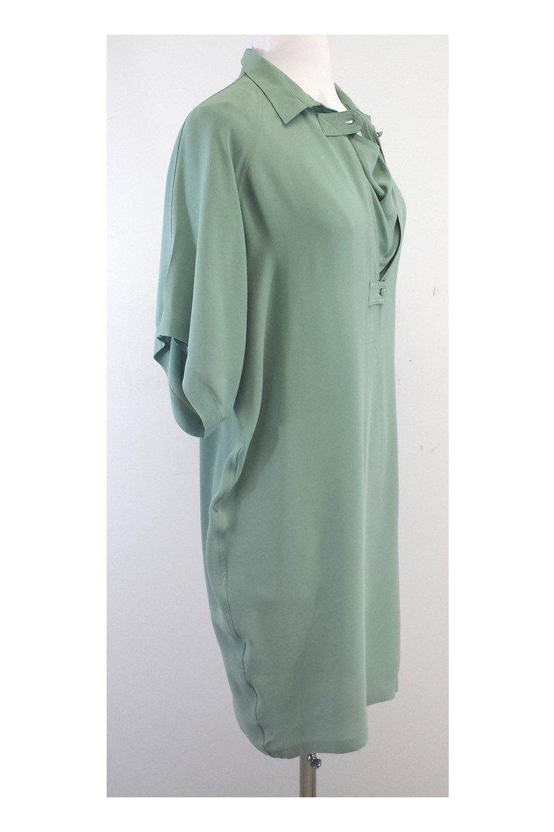 Top Quality Balenciaga - Seafoam Green Short Sleeve Shift Dress Sz 6