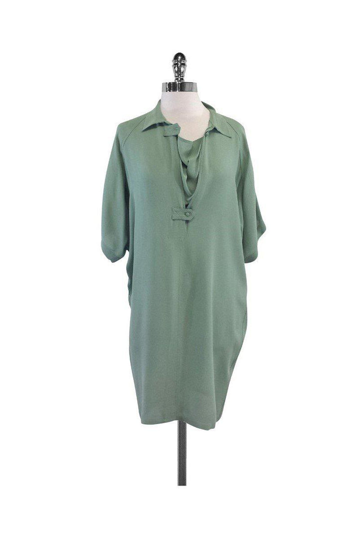 Top Quality Balenciaga - Seafoam Green Short Sleeve Shift Dress Sz 6