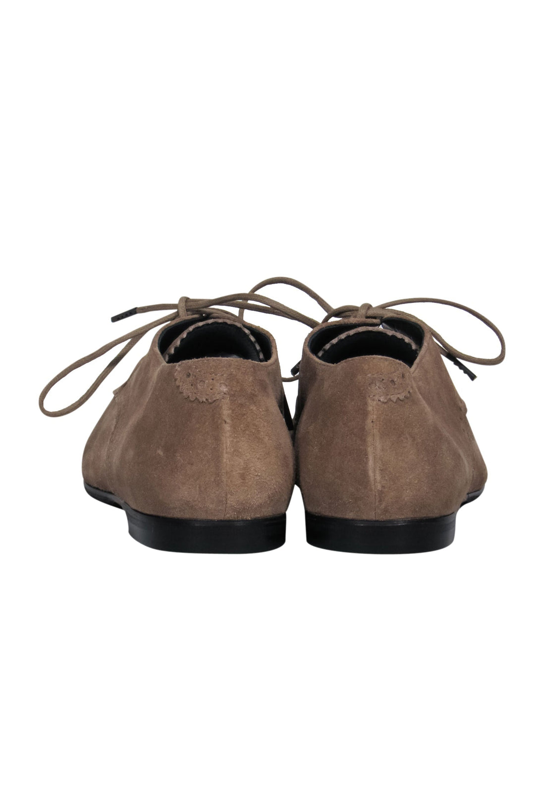 Top Quality Balenciaga - Tan Suede Lace-Up Oxford Loafers Sz 9.5