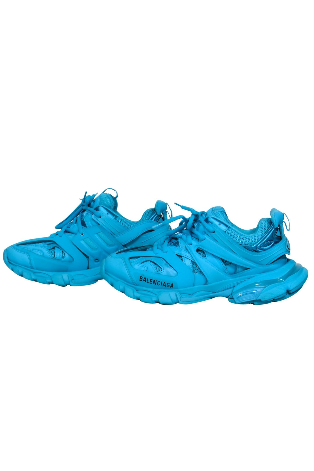 Top Quality Balenciaga - Teal Blue Chunky Track Sneakers Sz 7