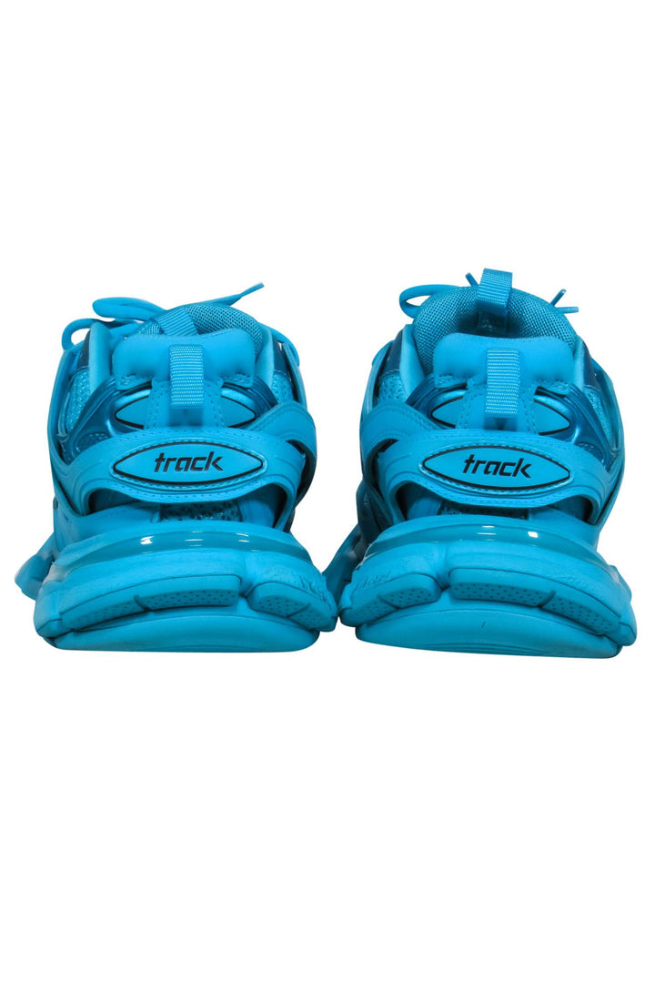 Top Quality Balenciaga - Teal Blue Chunky Track Sneakers Sz 7