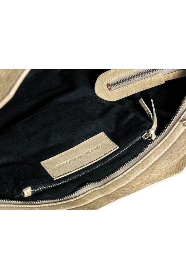 Top Quality Balenciaga - White & Cream Calf Hair Convertible Satchel
