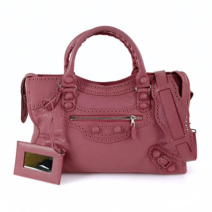 Top Quality Balenciaga Top Quality Balenciaga Top Quality Balenciaga City shoulder bag in pink leather