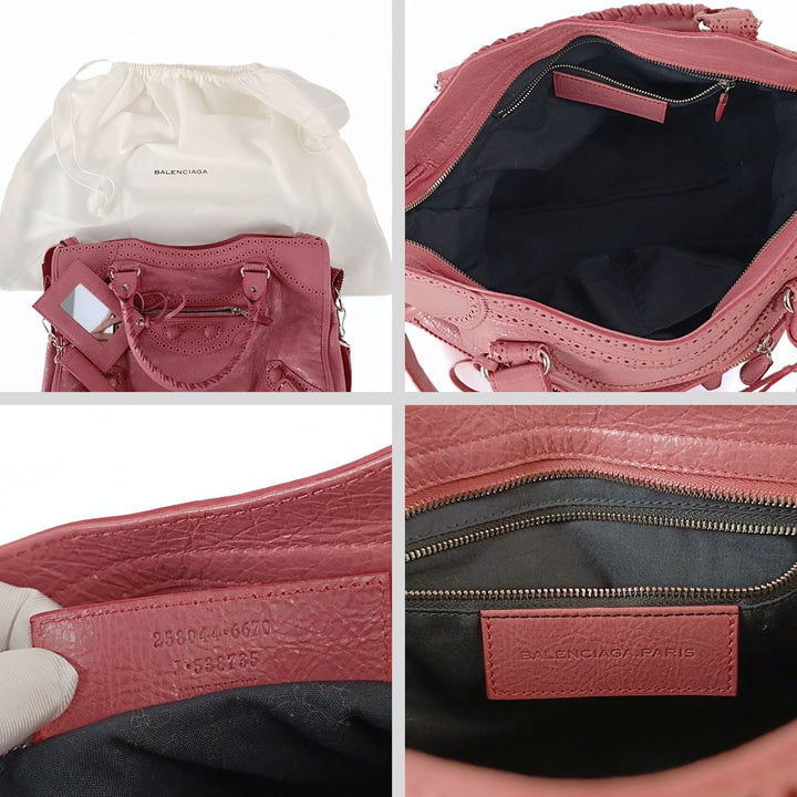 Top Quality Balenciaga Top Quality Balenciaga Top Quality Balenciaga City shoulder bag in pink leather