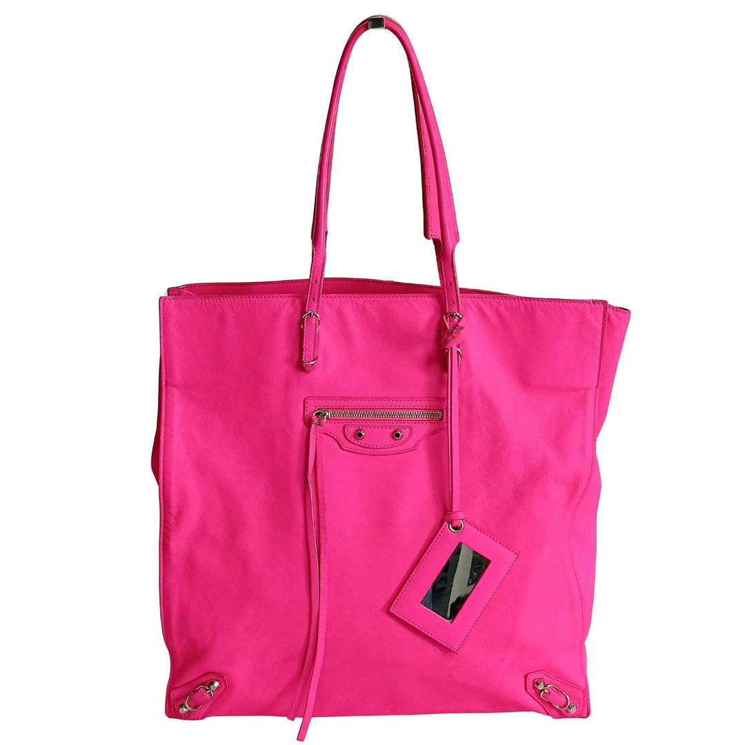 Top Quality Balenciaga Top Quality Balenciaga Top Quality Balenciaga Papier vertical shoulder bag in fuchsia leather
