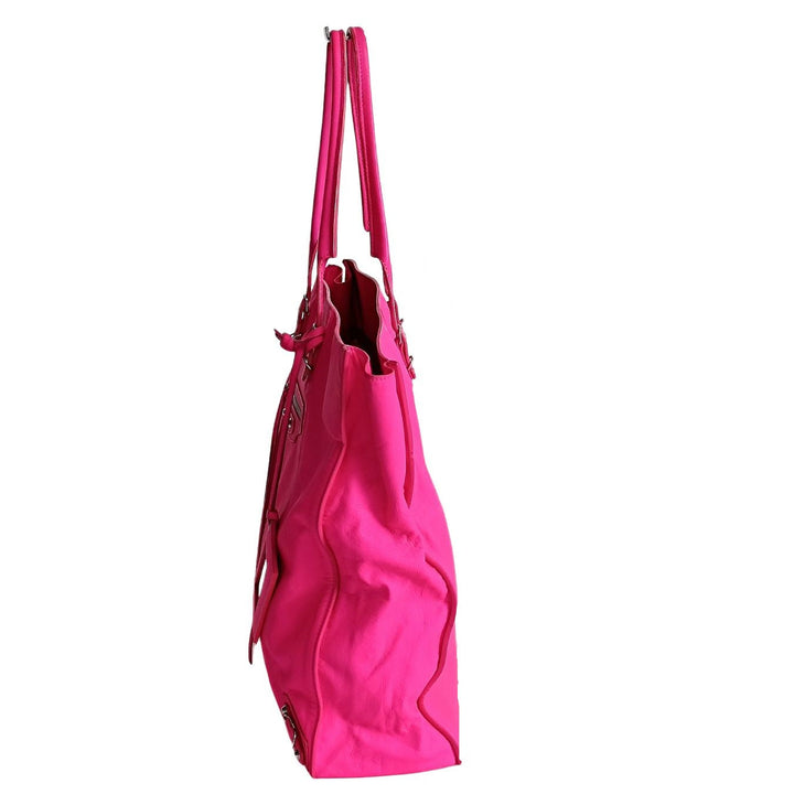 Top Quality Balenciaga Top Quality Balenciaga Top Quality Balenciaga Papier vertical shoulder bag in fuchsia leather